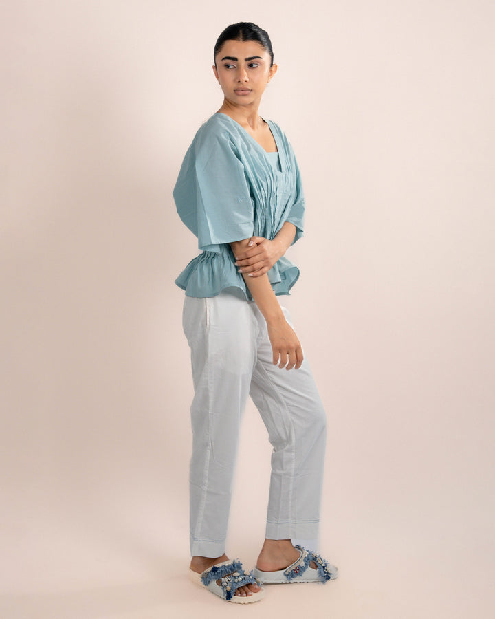 Eira Tube Top + Top - Sea Blue Cotton