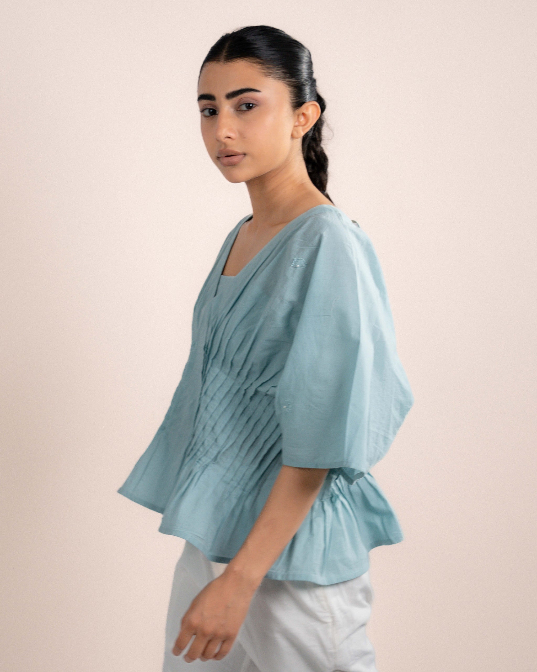 Eira Tube Top + Top - Sea Blue Cotton