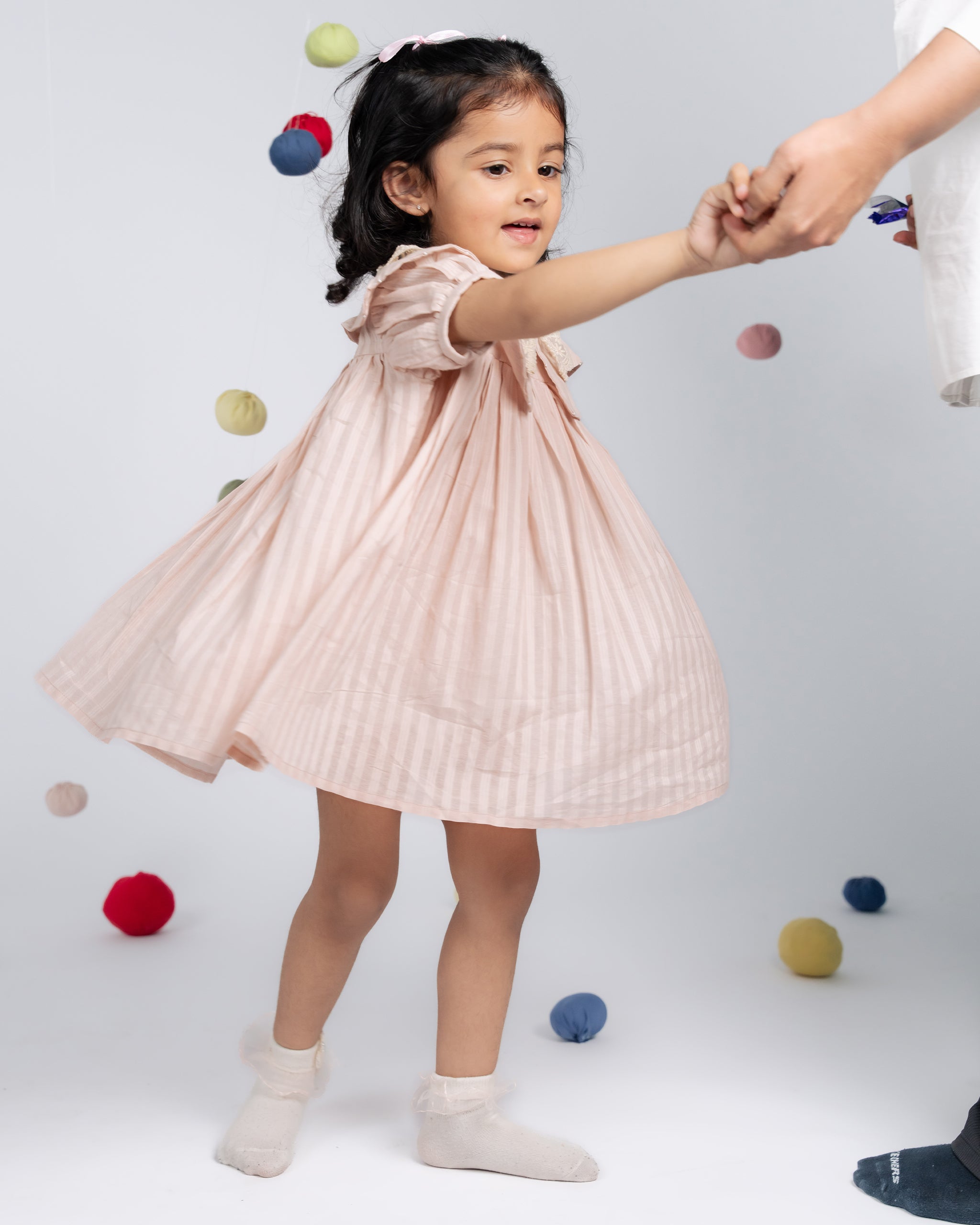 Mini Dress - Flamingo Pink Strips