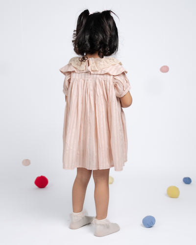 Mini Dress - Flamingo Pink Strips