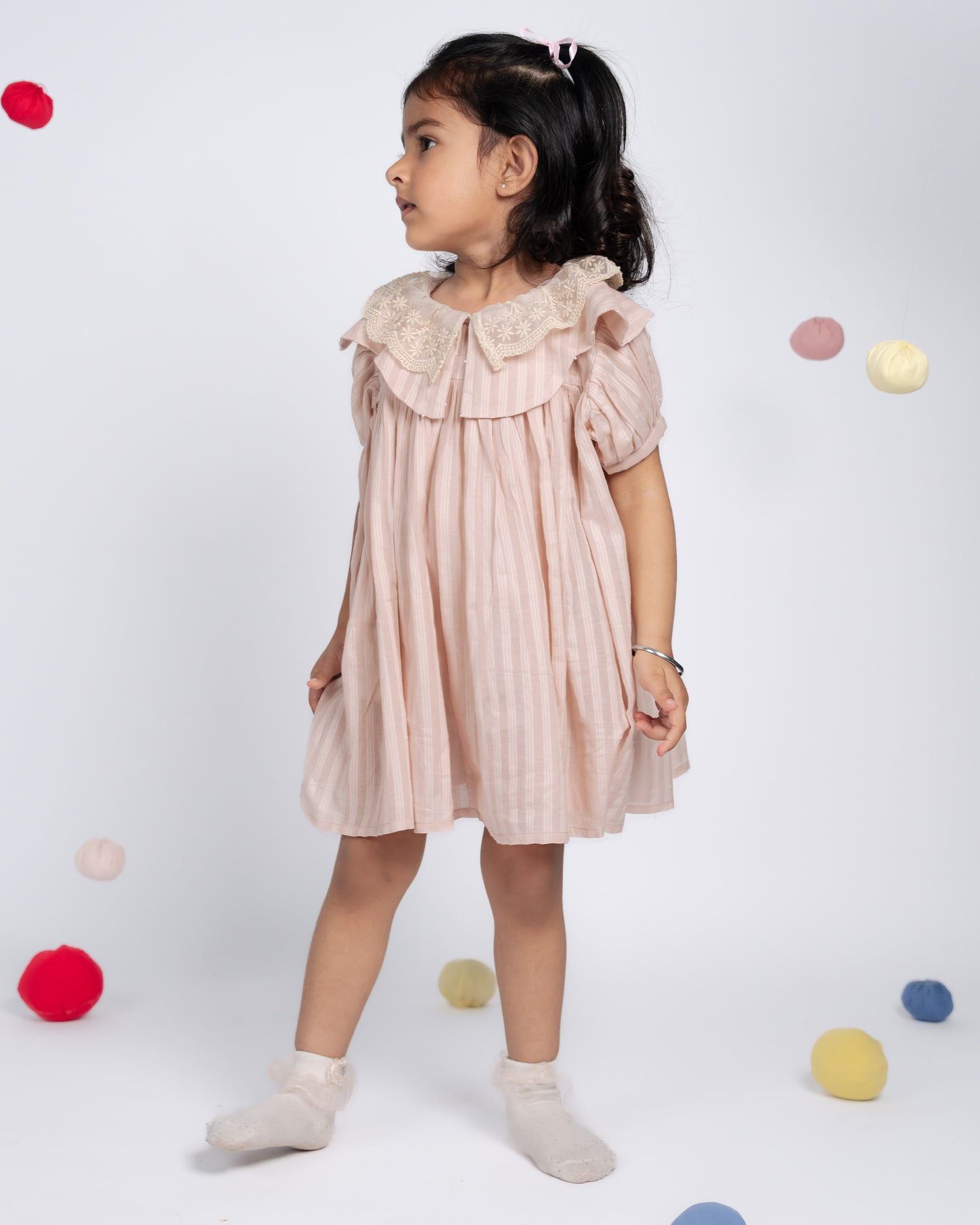 Mini Dress - Flamingo Pink Strips