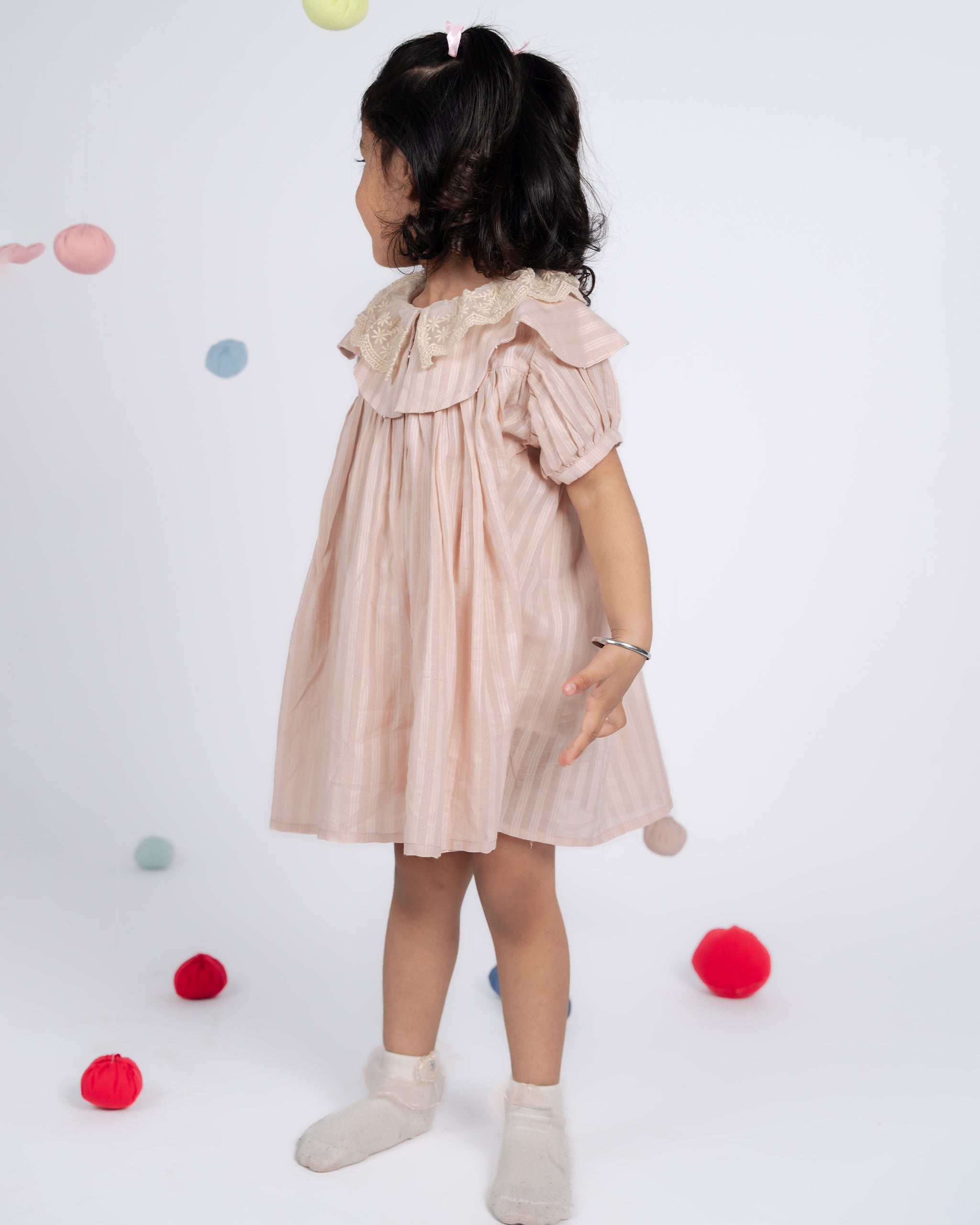 Mini Dress - Flamingo Pink Strips