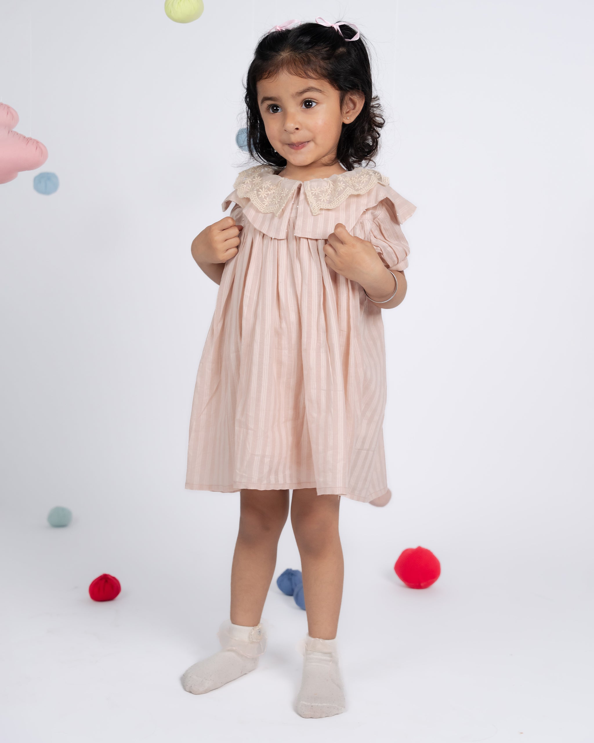 Mini Dress - Flamingo Pink Strips