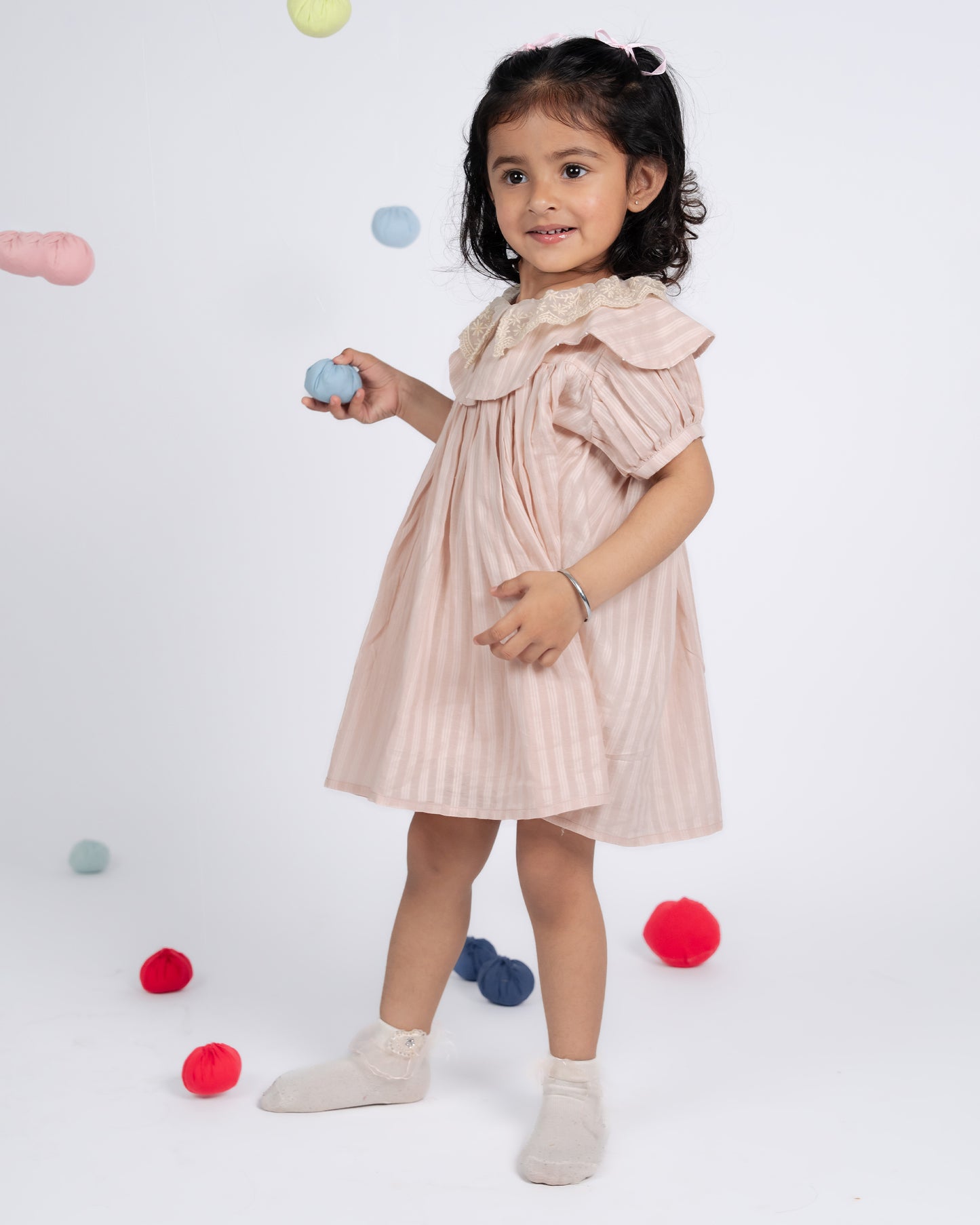 Mini Dress - Flamingo Pink Strips