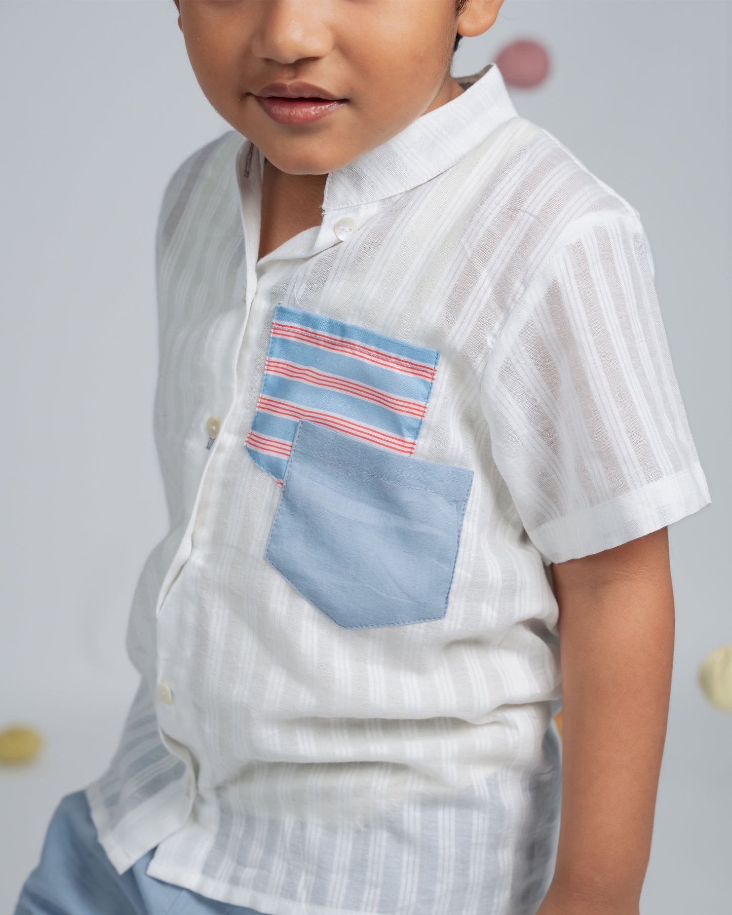 Tiny Trend Set Co-ord Set - White / Blue