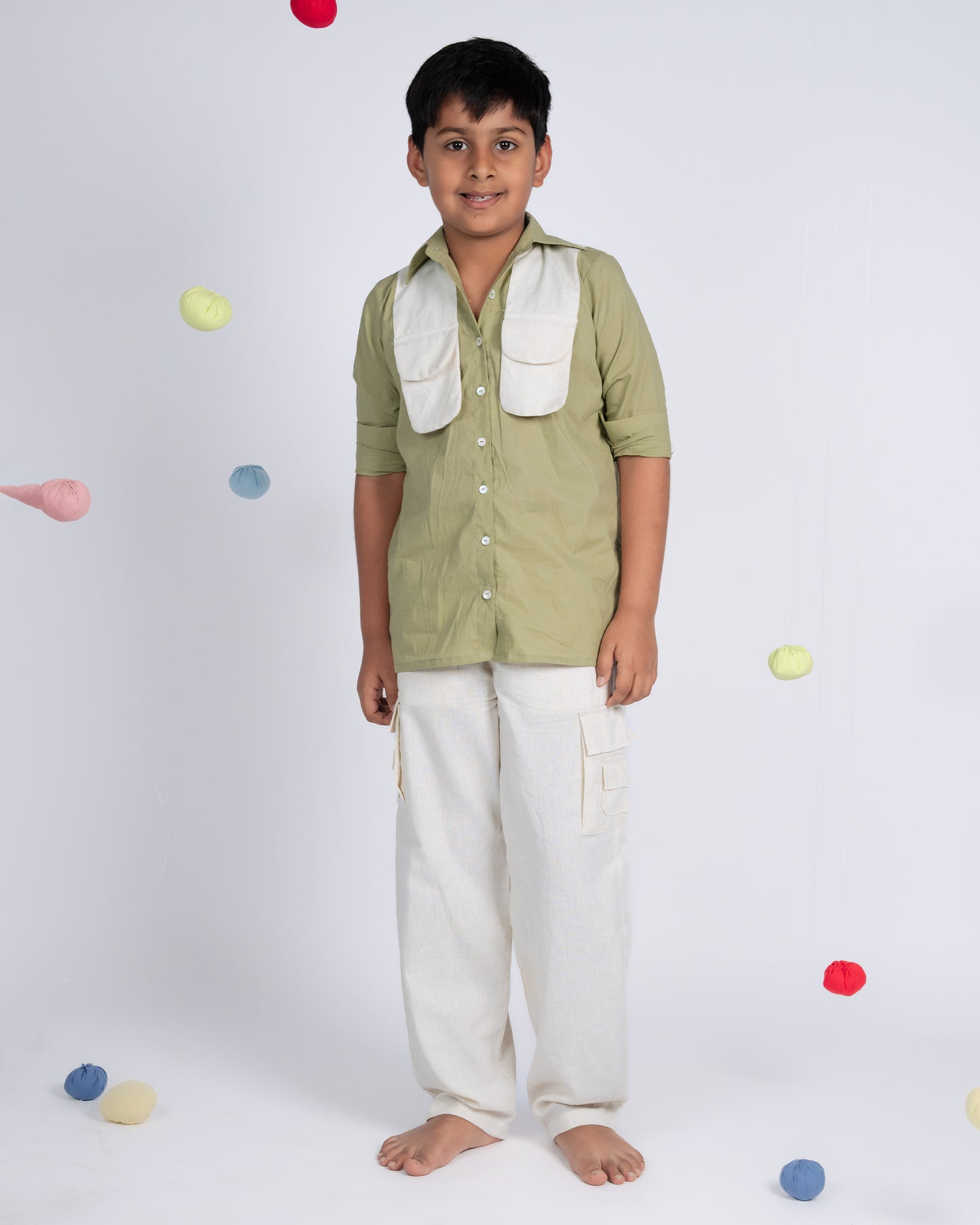 Classic Charm Co-ord Set - Green Beige