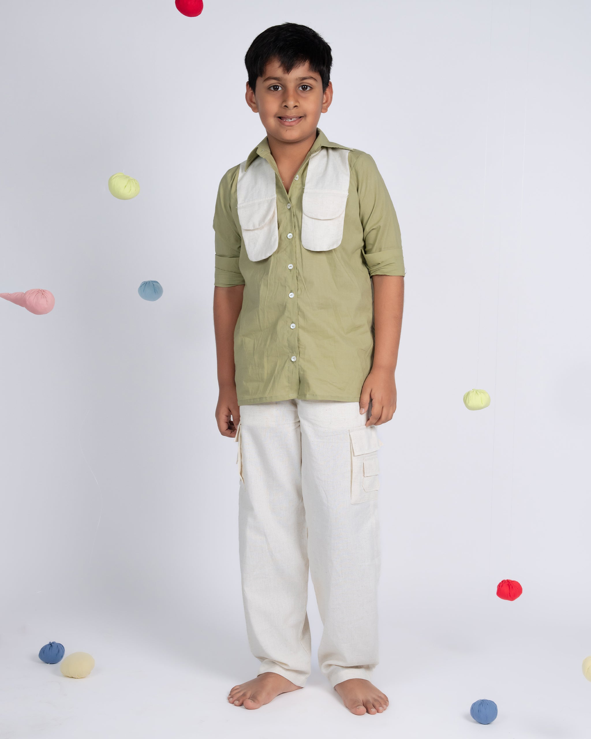 Classic Charm Co-ord Set - Green Beige