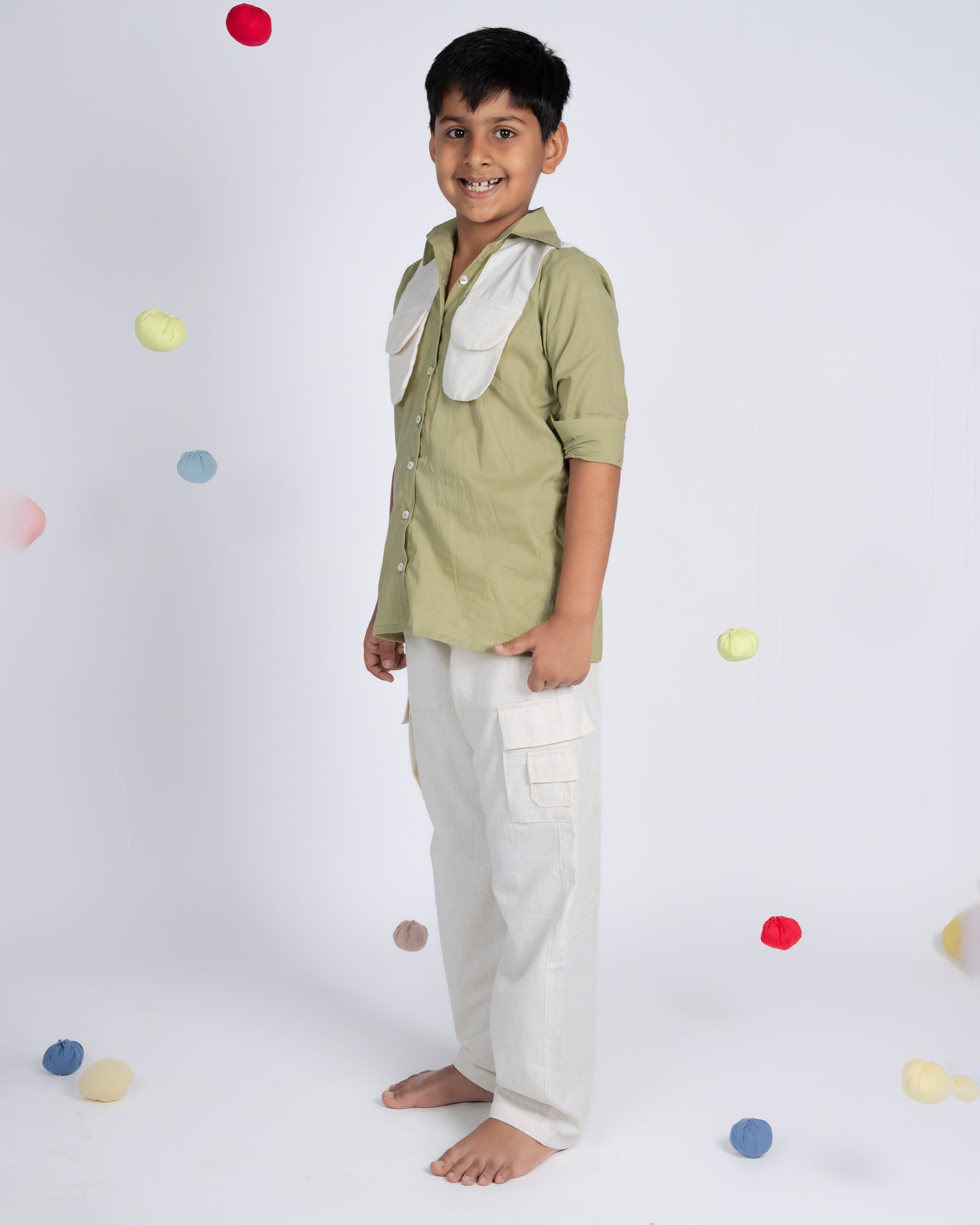 Classic Charm Co-ord Set - Green Beige