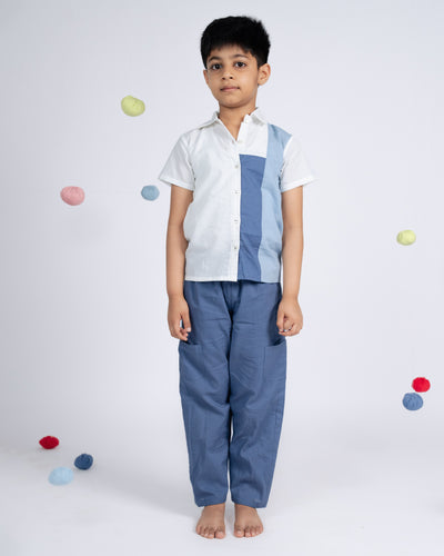 Urban Boy Co-ord Set - Whitw Blue