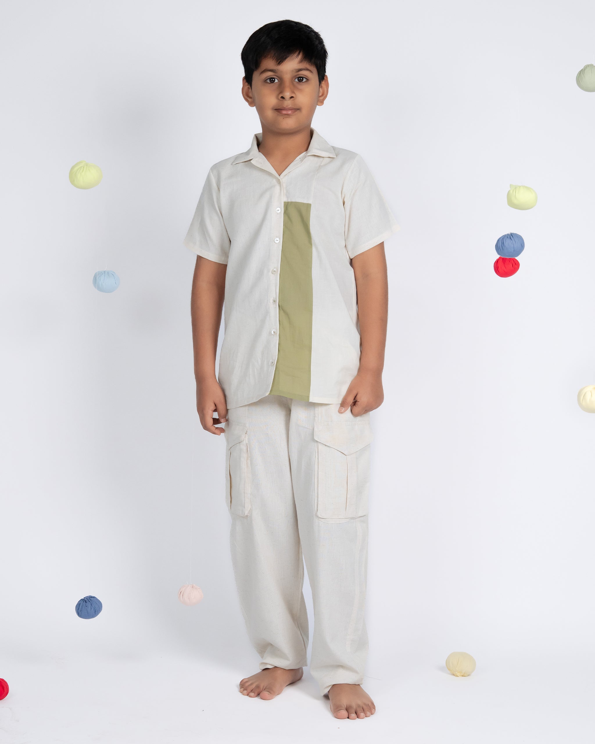 Urban Boy Co-ord Set - Beige Green