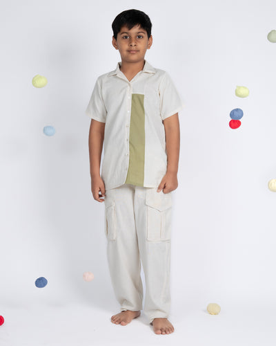 Urban Boy Co-ord Set - Beige Green