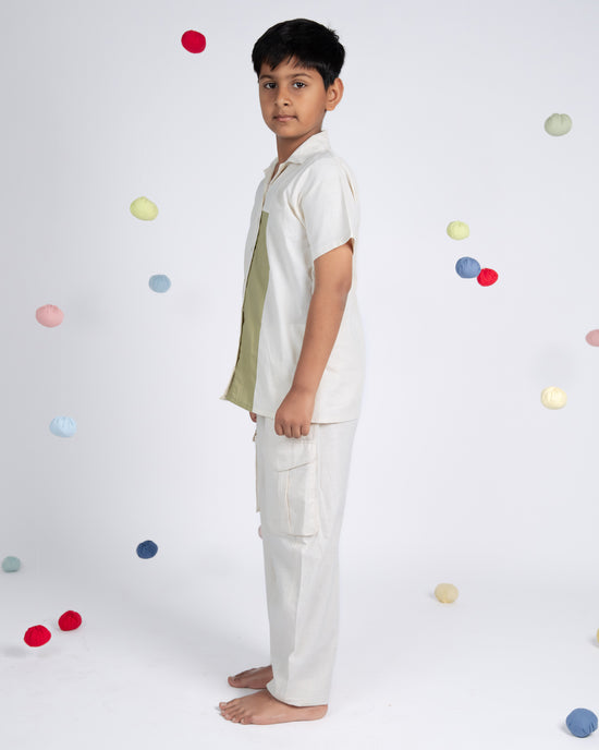 Urban Boy Co-ord Set - Beige Green