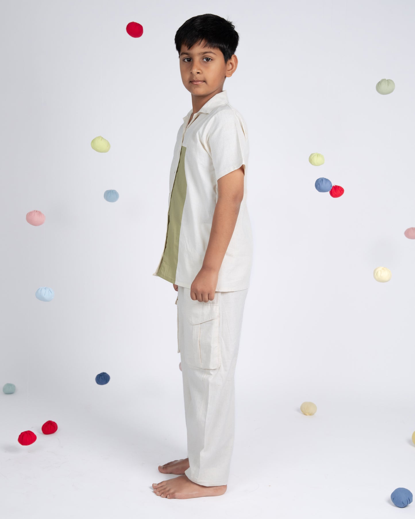 Urban Boy Shirt - Beige Green