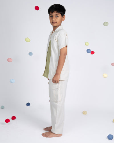 Urban Boy Shirt - Beige Green