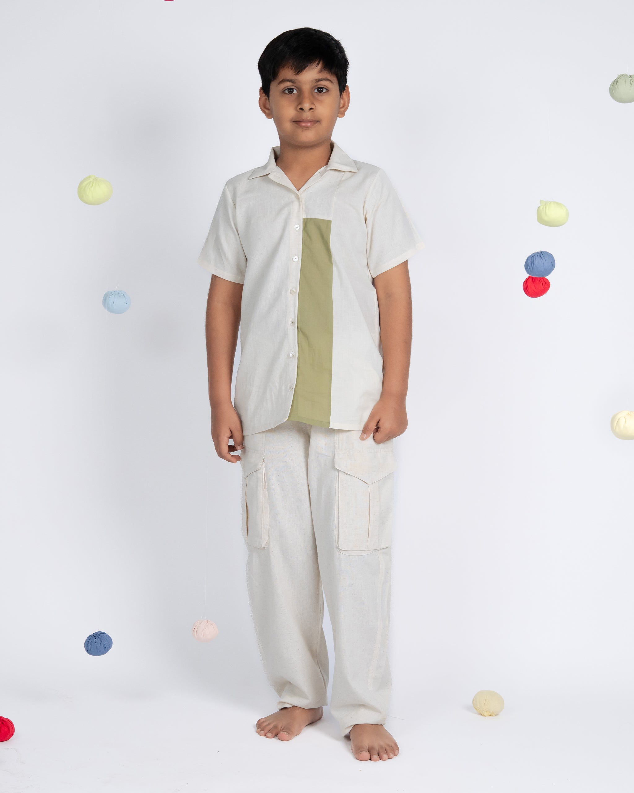 Urban Boy Shirt - Beige Green