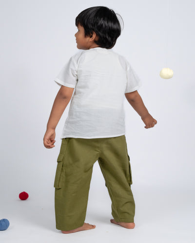 Signature Boy Co-ord Set - White / Green