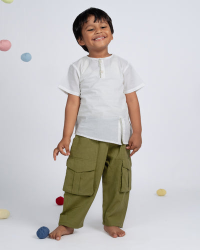 Signature Boy Co-ord Set - White / Green