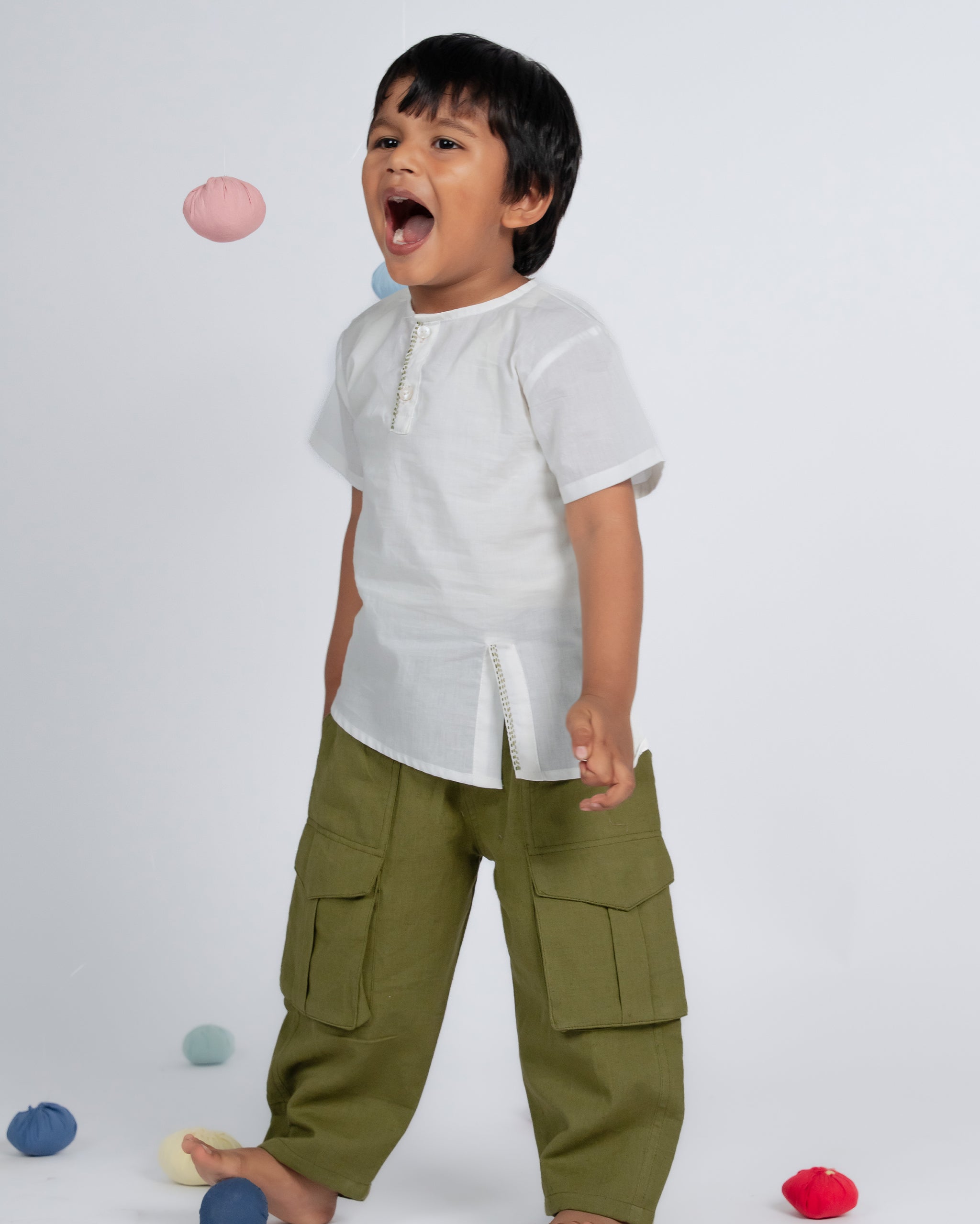 Signature Boy Co-ord Set - White / Green