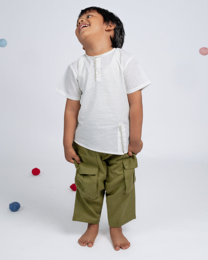 Signature Boy Shirt - White