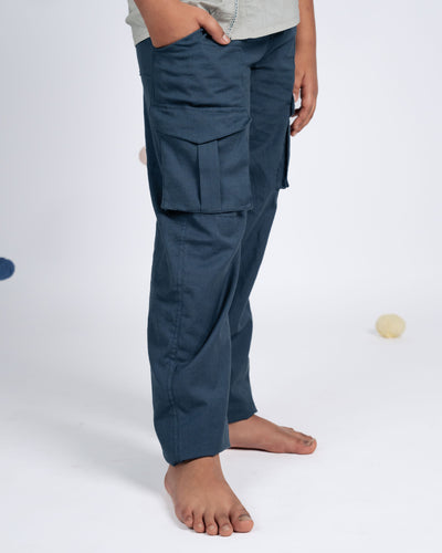 Signature Boy Co-ord Set - Grey Teal Blue