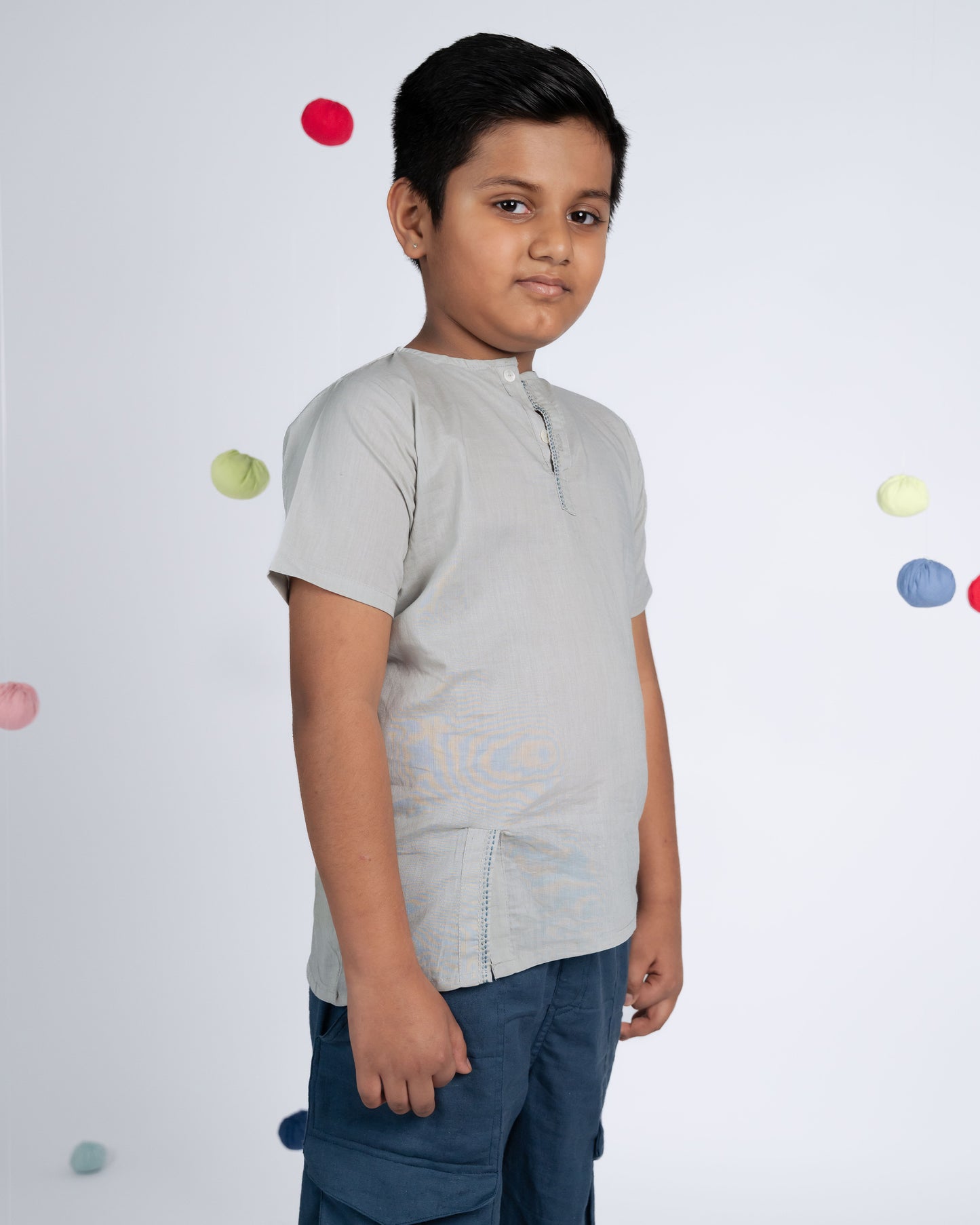 Signature Boy Shirt - Grey