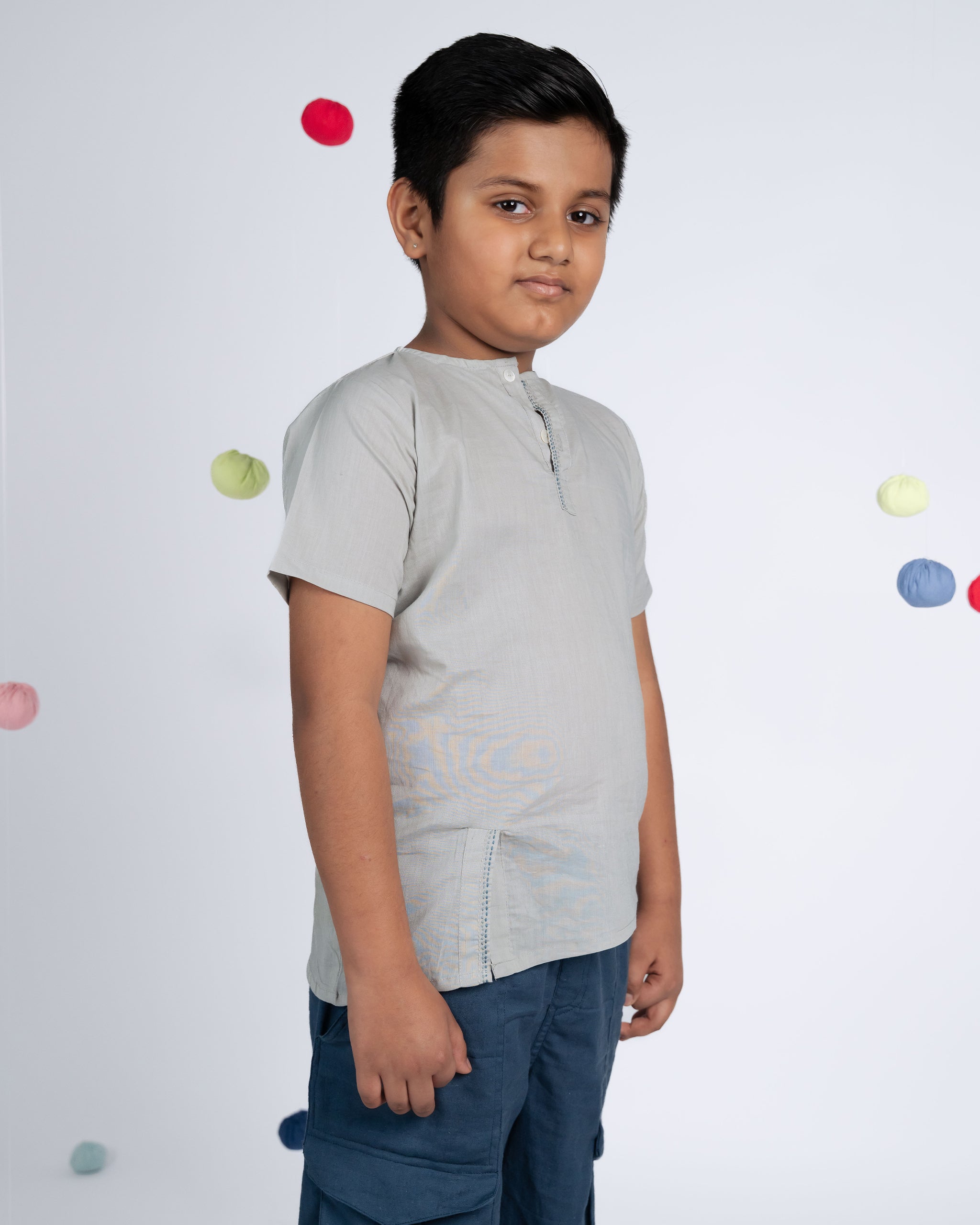 Signature Boy Shirt - Grey