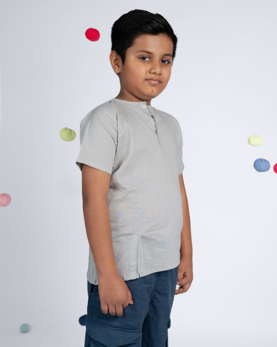 Signature Boy Shirt - Grey