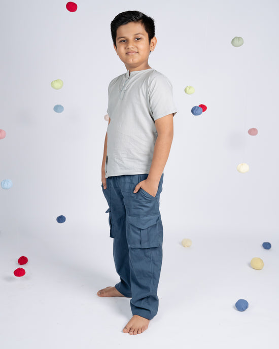 Signature Boy Pant - Teal Blue