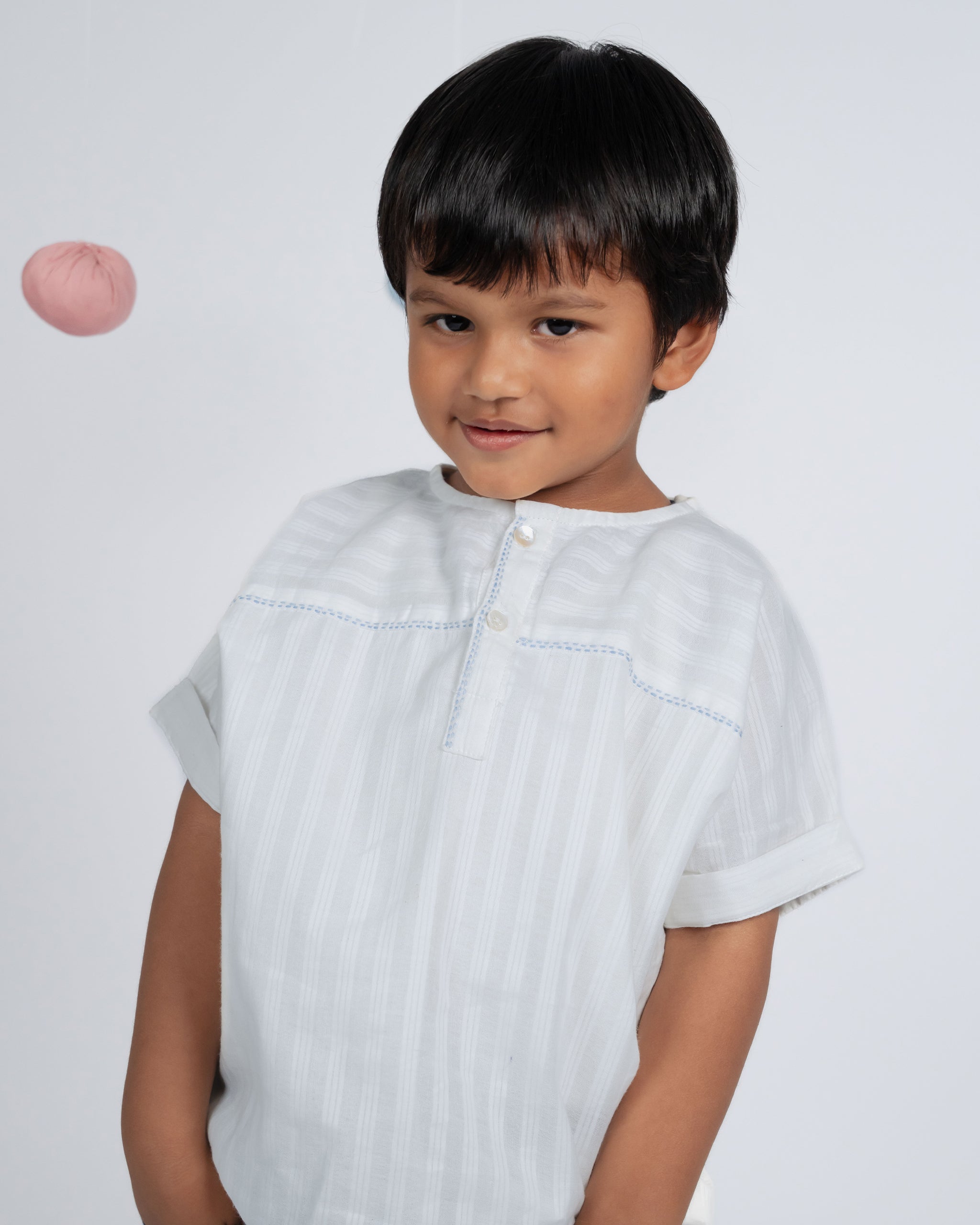 Mini Elite Co-ord Set - White / Teal Blue