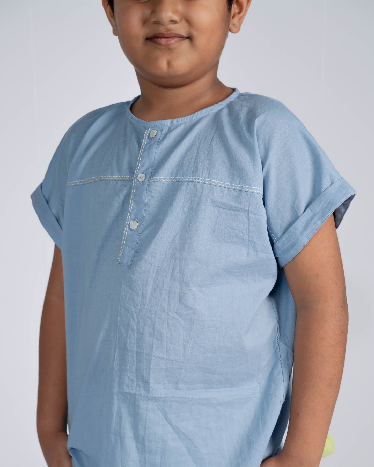 Mini Elite Co-ord Set - Blue / Beige