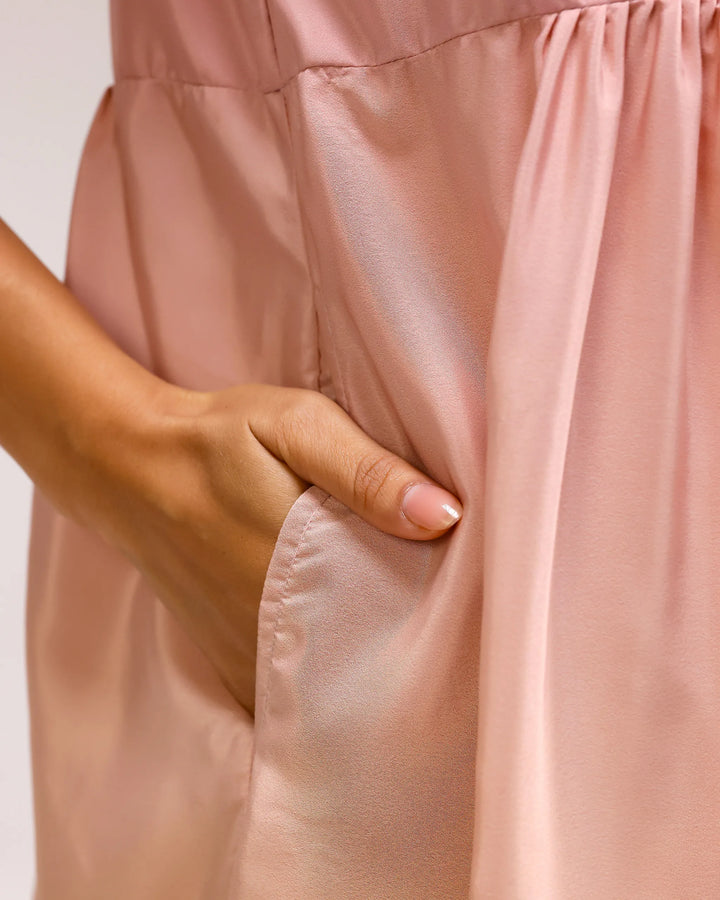 Icy Elegance Dress - Light Pink To Dark Pink