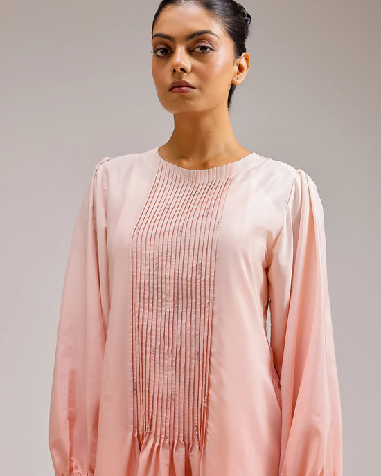 Icy Elegance Dress - Ivory To Orange