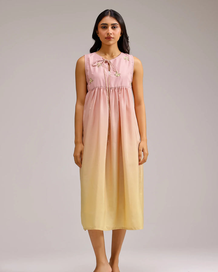 Blush Melt Dress - Pink To Yellow