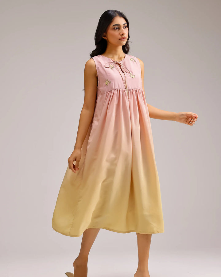 Blush Melt Dress - Pink To Yellow