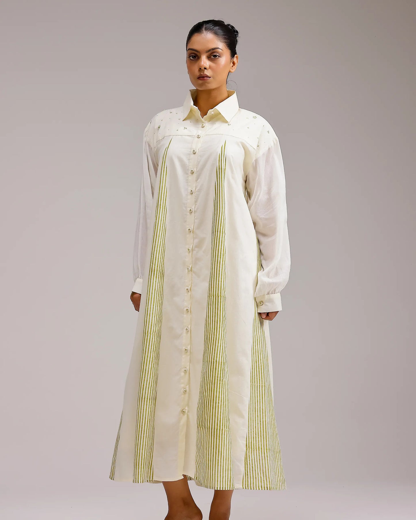 Panel Dress - Beige