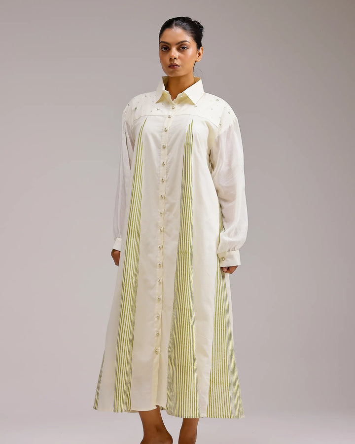 Panel Dress - Beige