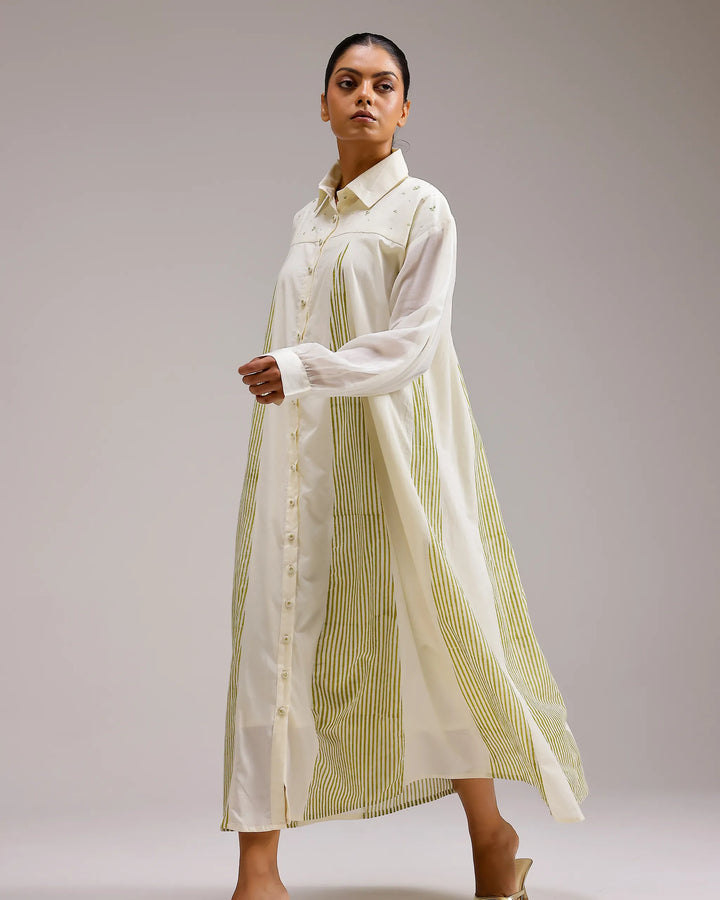 Panel Dress - Beige