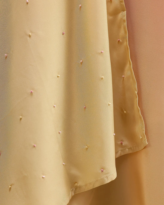 Fade Crepe Dupatta - Pink To Yellow