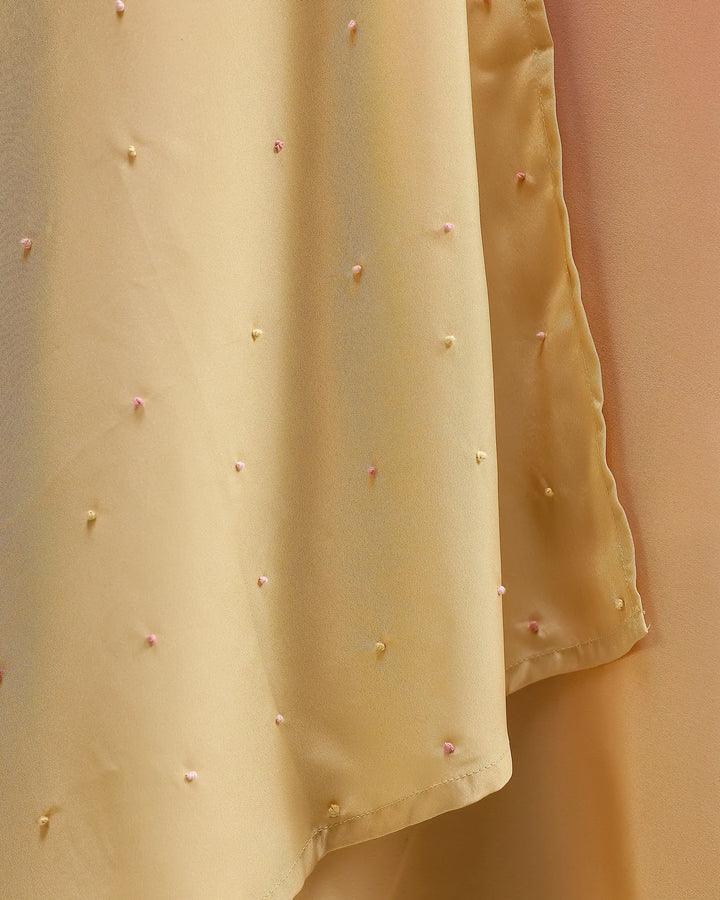 Fade Crepe Dupatta - Pink To Yellow