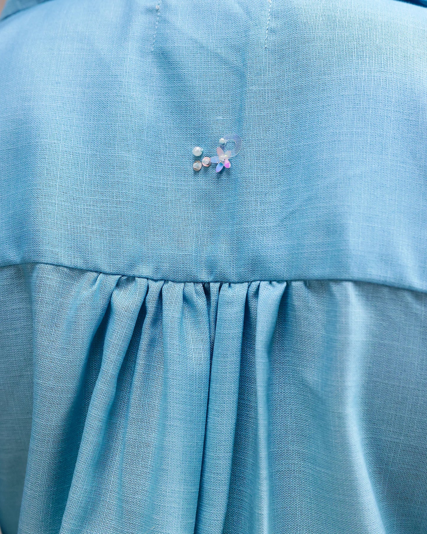 Blush Bloom Kurta - Mint Blue Ombre