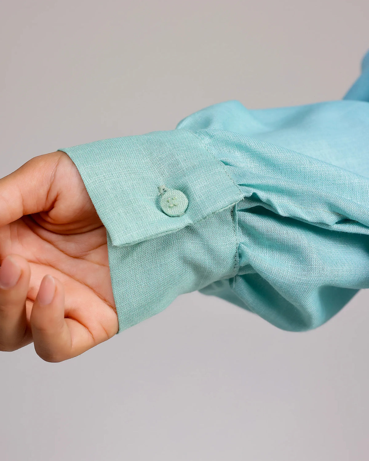 Blush Bloom Kurta - Mint Blue Ombre