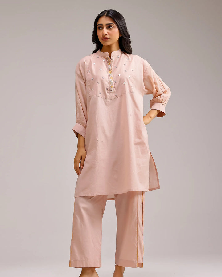 Grace Kurta Set - Flamingo Pink