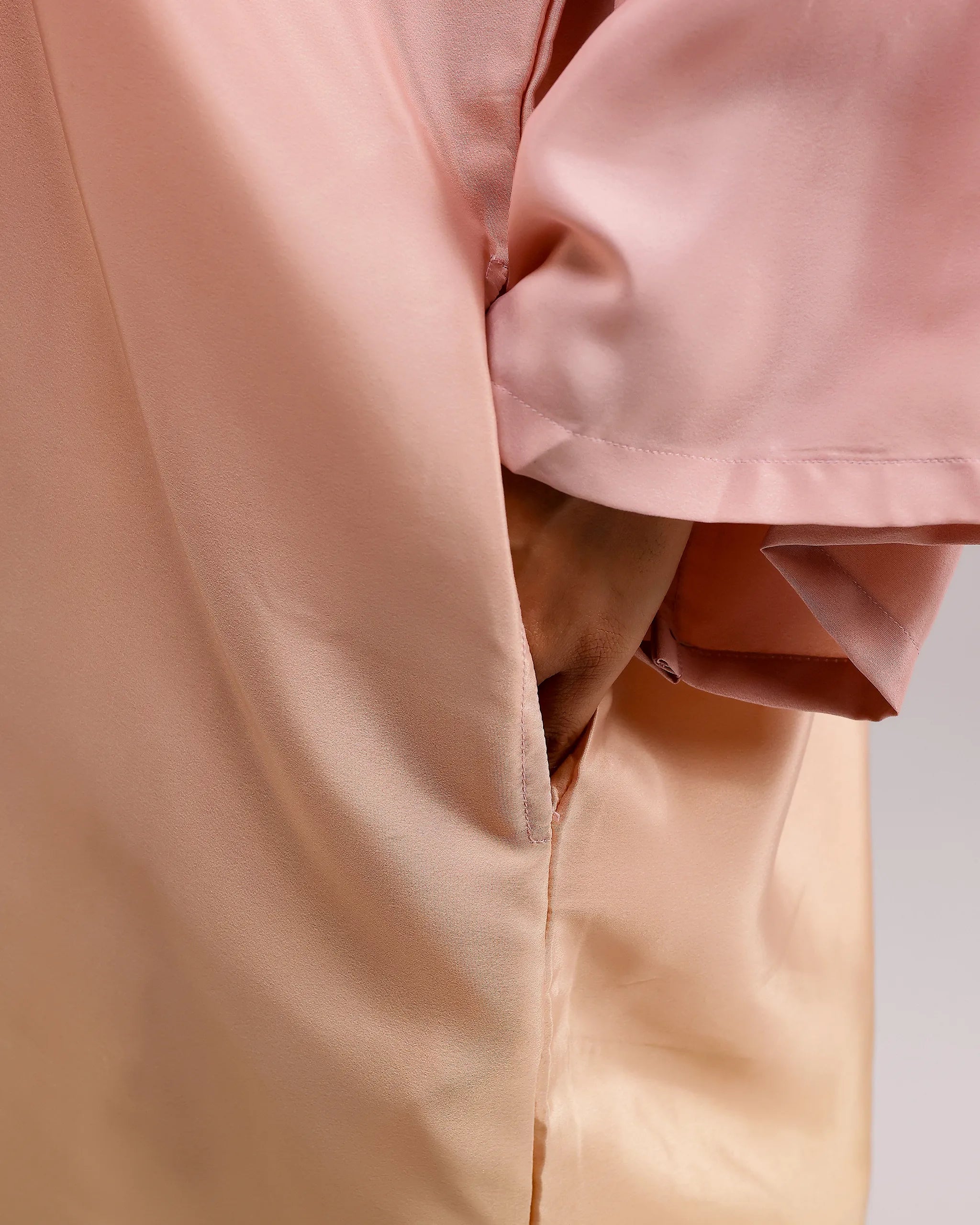 Fade Crepe Kurta Set - Pink To Yellow