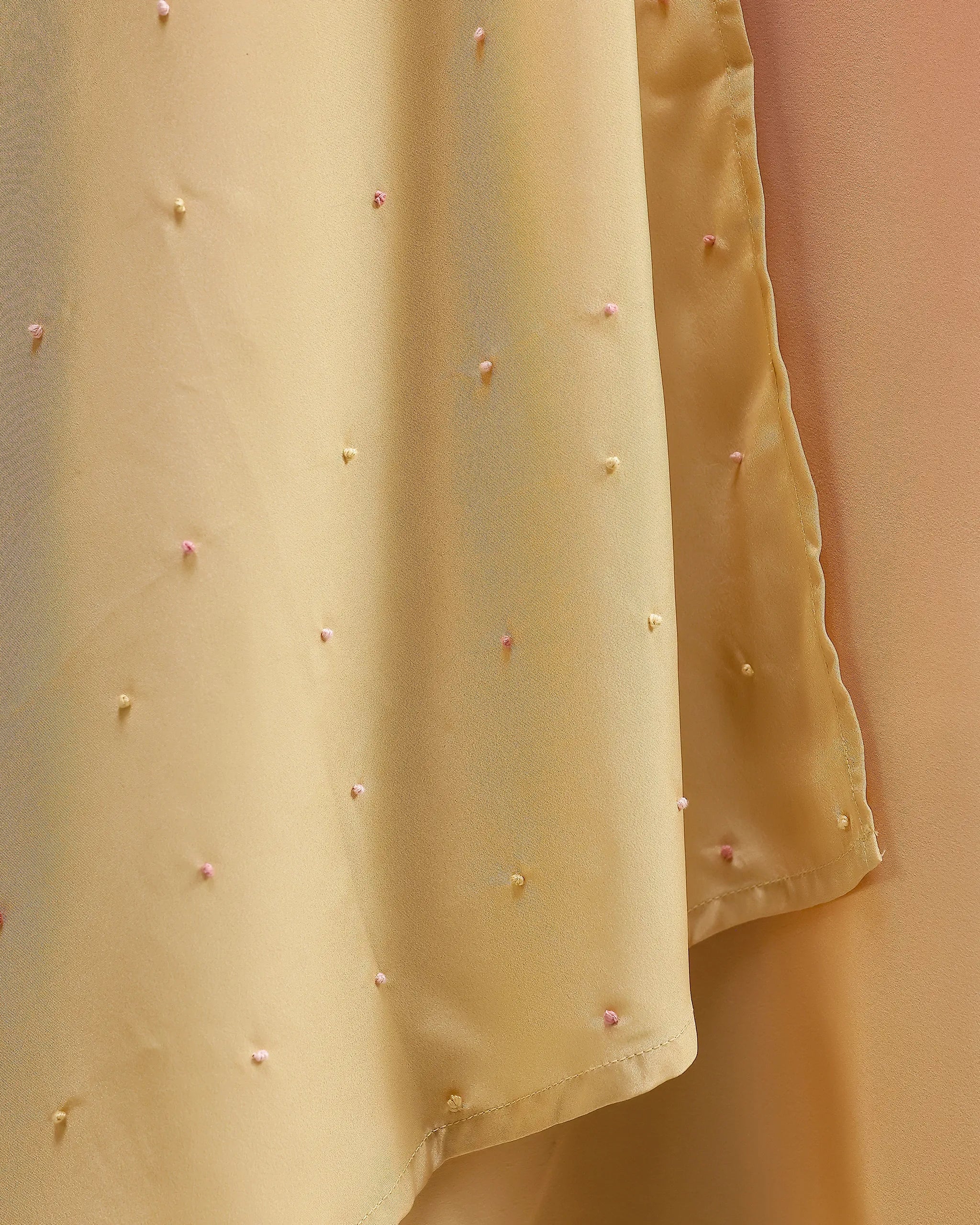 Fade Crepe Kurta Set - Pink To Yellow