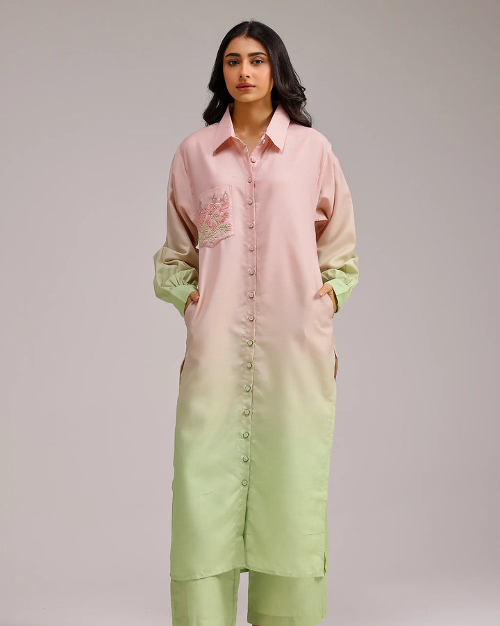 Blush Kurta Set - Rose Water Ombre