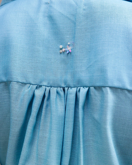 Blush Kurta Set - Mint Blue Ombre