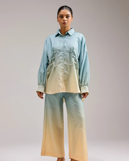 Ocean Mist Shirt - Ivory To Ash Fade