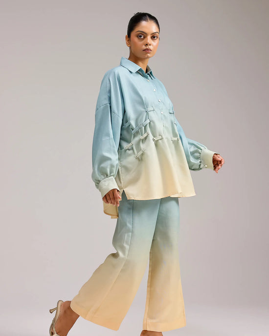 Ocean Mist Shirt - Ivory To Ash Fade