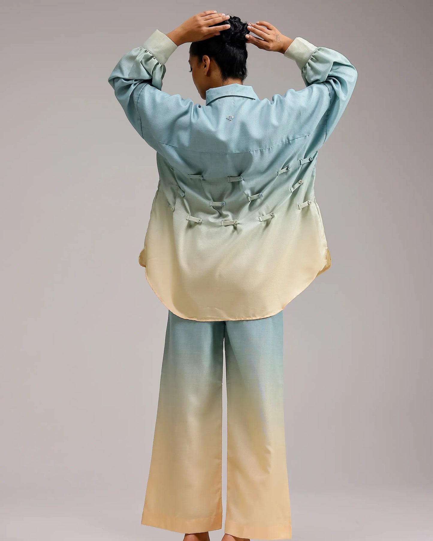 Ocean Mist Shirt - Ivory To Ash Fade