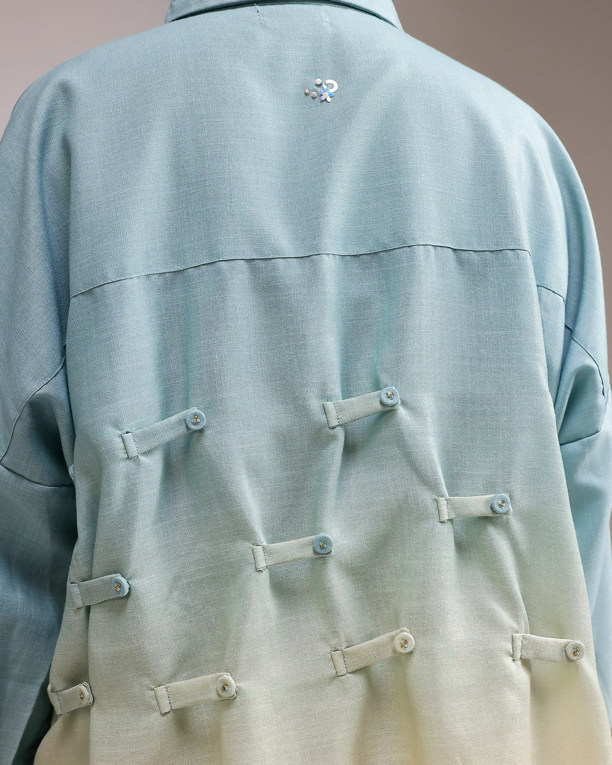Ocean Mist Shirt - Ivory To Ash Fade